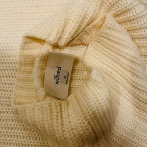 Beautiful, cream, cowl neck, marino wool, Wilfred sweater